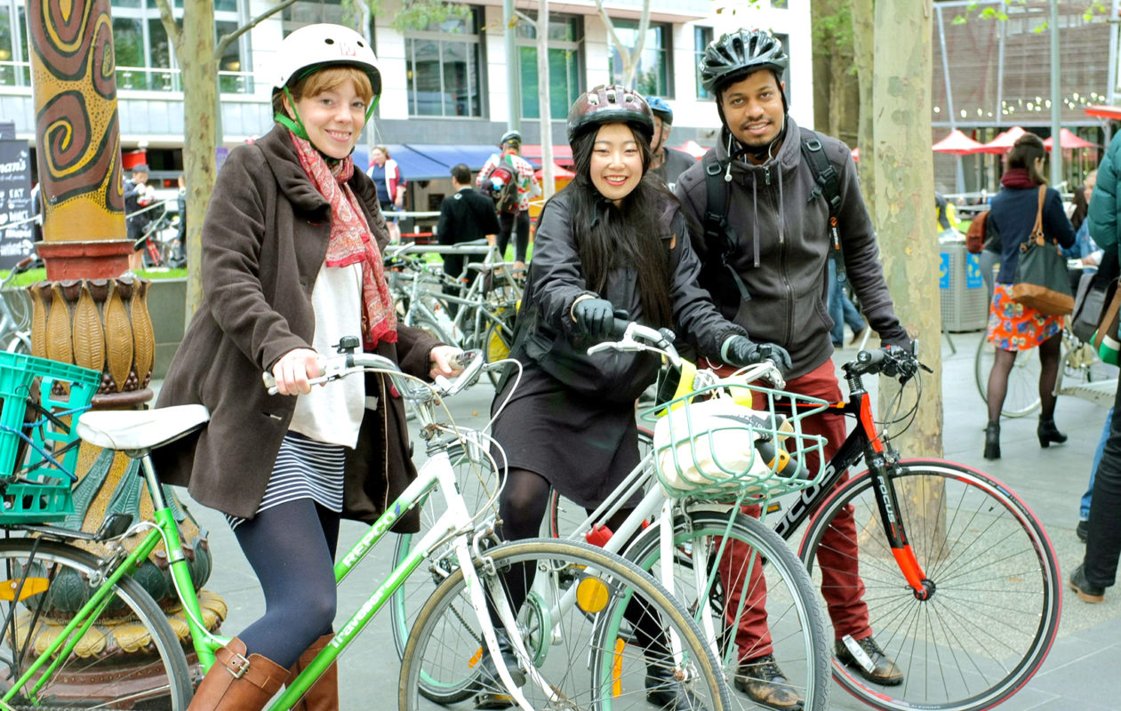Bike commuters Melbourne