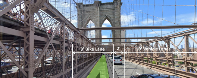 Brooklyn bridge bike lane