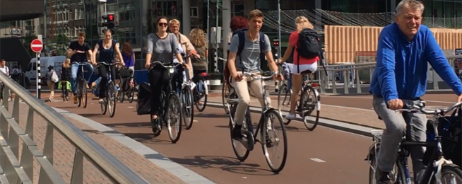 bike riders in the netherlands